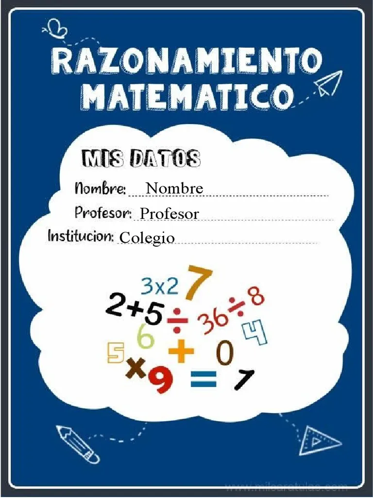 Carátulas de Matemáticas: Personaliza y Destaca tus Cuadernos